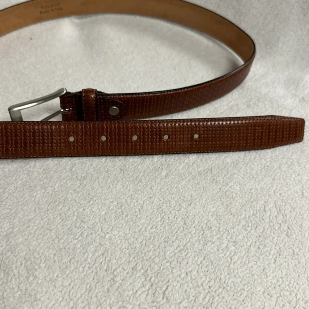 Vera Pelle Belt Women's Made in Italy, Carmel Brown Leather LIKE NEW (95/110)
